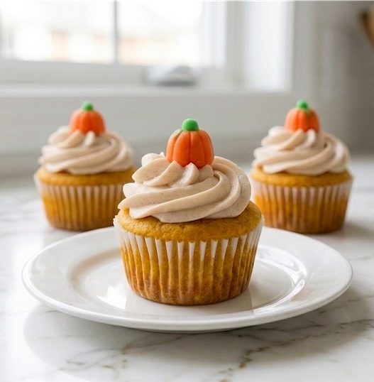 salted caramel pumpkin cupcakes