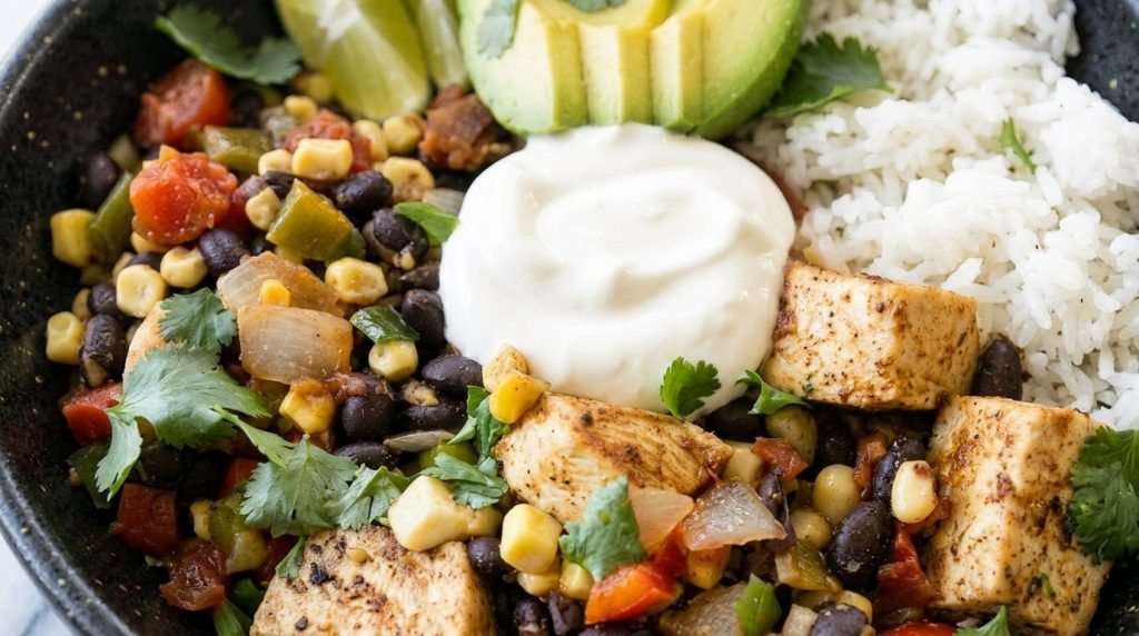 southwest chicken rice bowl recipe