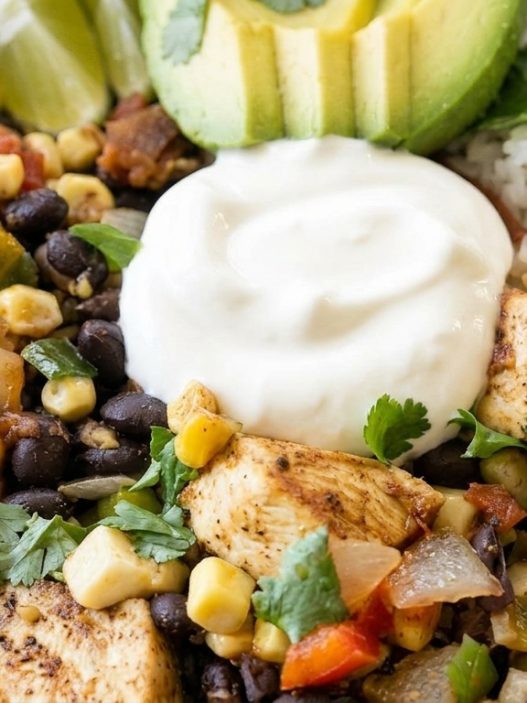southwest chicken rice bowl recipe