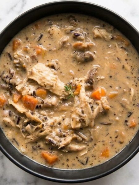 Chicken and Mushroom Wild Rice Soup