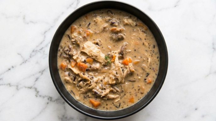 Chicken and Mushroom Wild Rice Soup