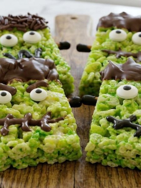 Easy No-Bake Frankenstein Rice Krispie Treats