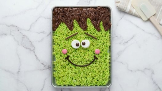 Giant Frankenstein Rice Krispie Treat Cake