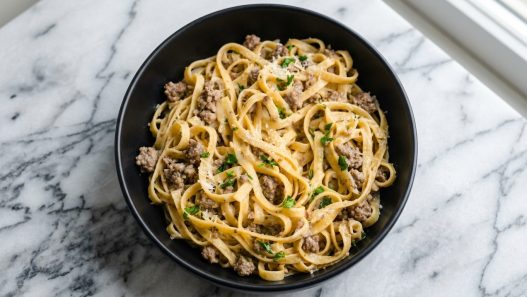 creamy garlic beef pasta recipe