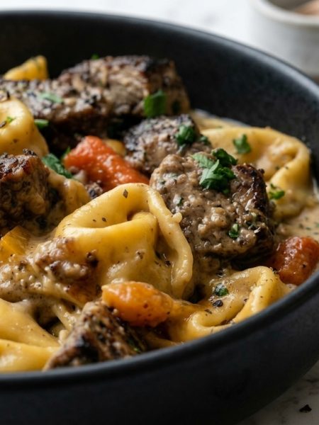 garlic steak bake recipe with cheese