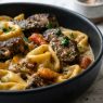 garlic steak bake recipe with cheese