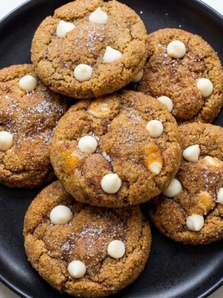 white chocolate chip snickerdoodle cookies
