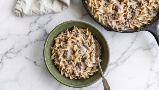 Creamy Ground Beef Stroganoff