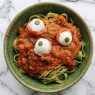 Eyeball Pasta for Halloween