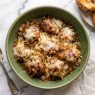 French Onion Meatballs With Gruyère and Onion Gravy