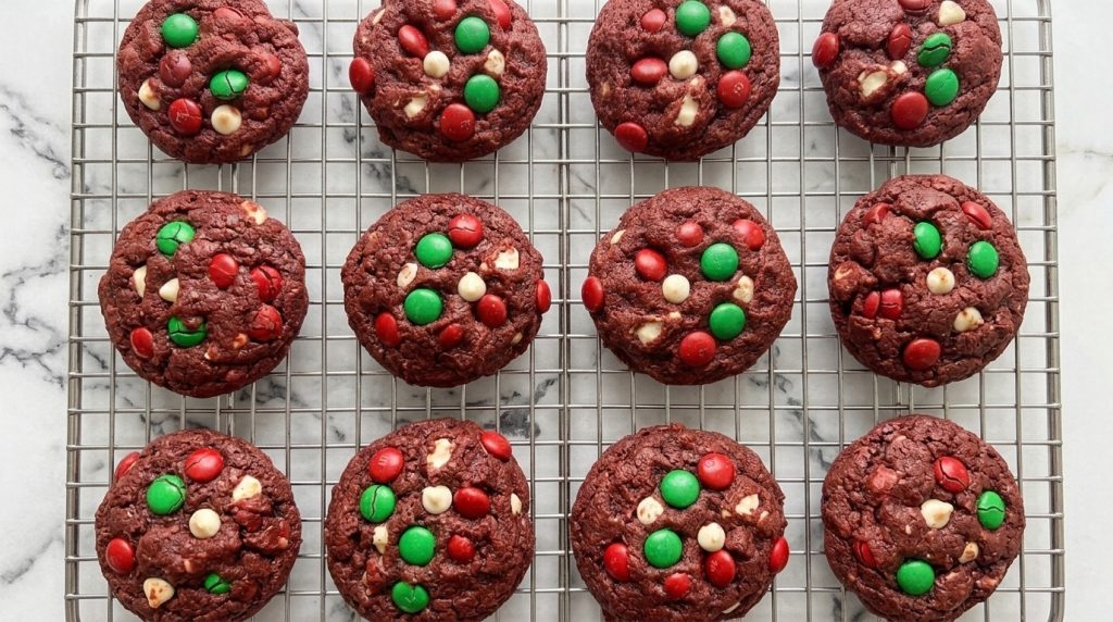 Santa's Loaded Red Velvet Christmas Cookies recipe
