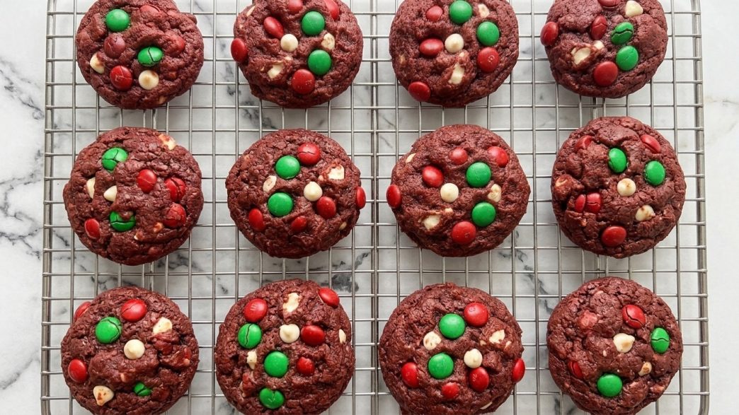 Santa's Loaded Red Velvet Christmas Cookies recipe