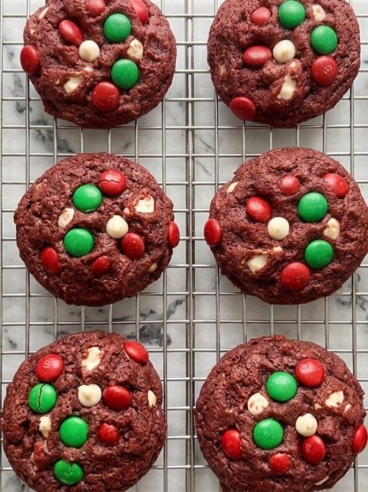 Santa's Loaded Red Velvet Christmas Cookies recipe