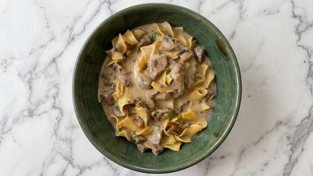 Slow Cooker Beef Stroganoff with Cream of Mushroom Soup