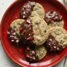 half dipped peppermint chocolate chip cookies